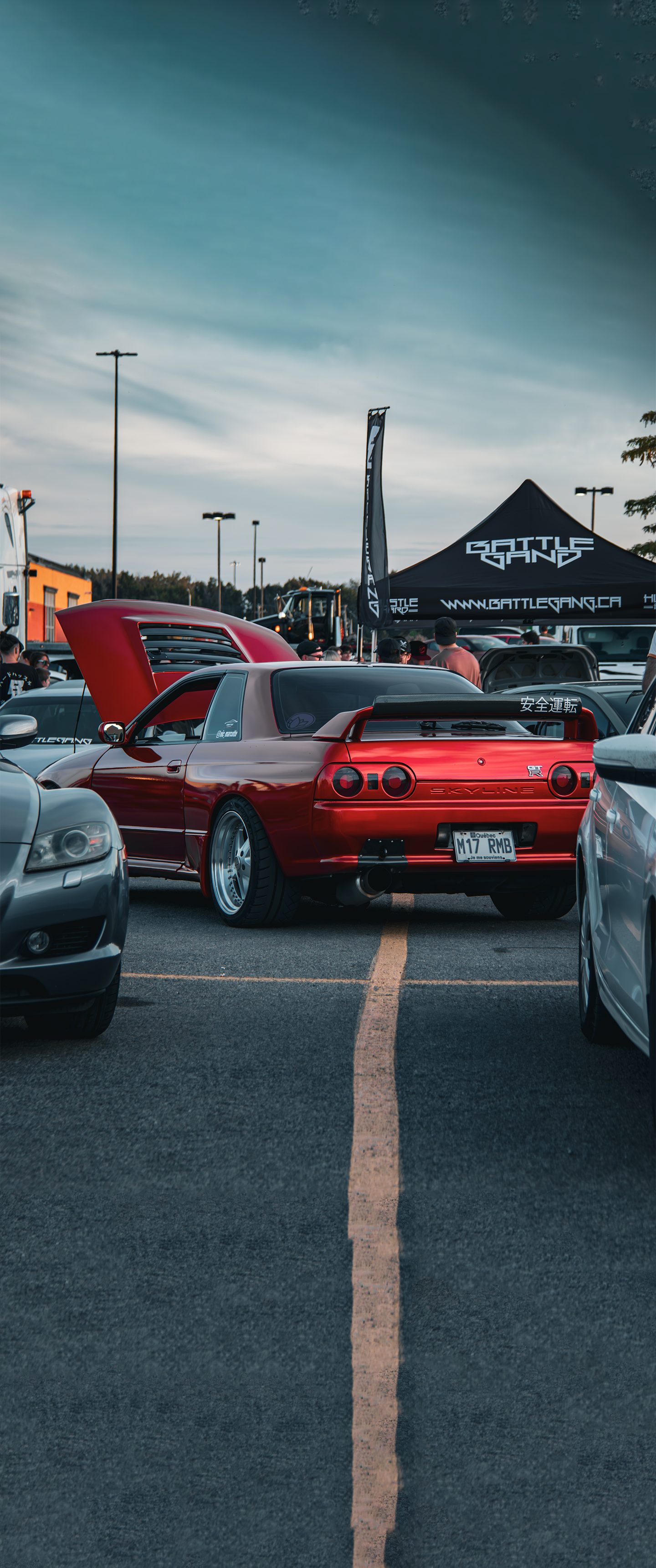 Photo of a Nissan Skyline R32 GTR in a festival