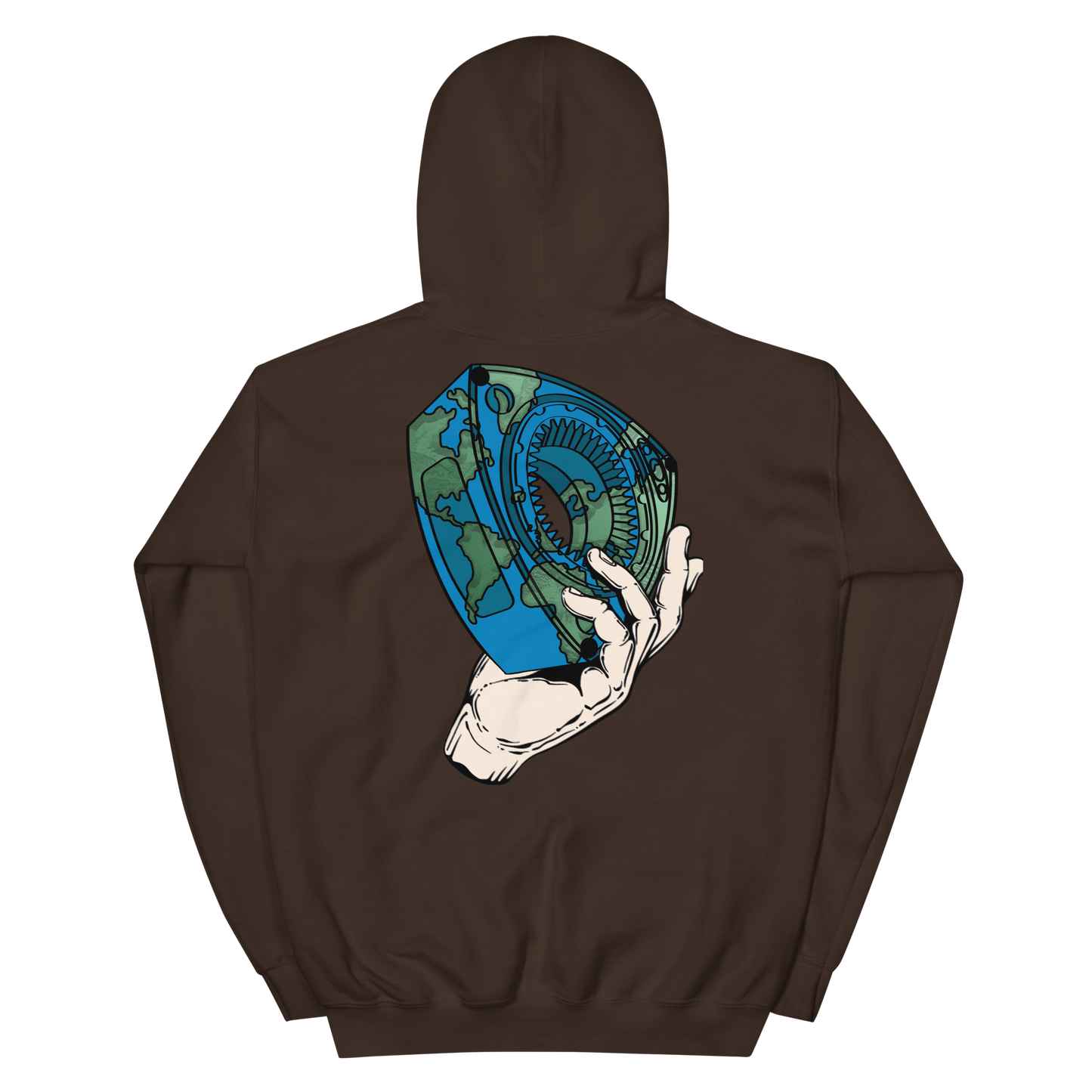 Rotary Earth Theory Hoodie in Dark Brown